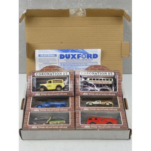 153 - Six boxed Lledo Coronation Street collectors model cars.