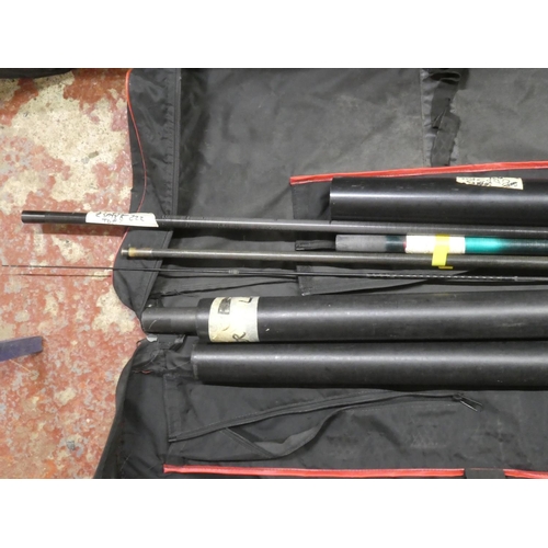 157 - A Rod holdall and pole sections.