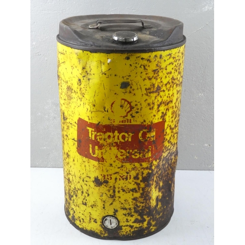 167 - A large vintage Shell Tractor Oil can.