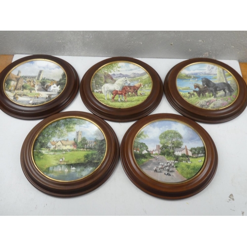 186 - Three Royal Doulton limited edition collectors plates 'The Village Ford', 'The Summer Field', 'The V... 