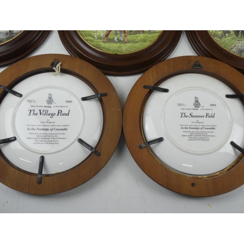 186 - Three Royal Doulton limited edition collectors plates 'The Village Ford', 'The Summer Field', 'The V... 