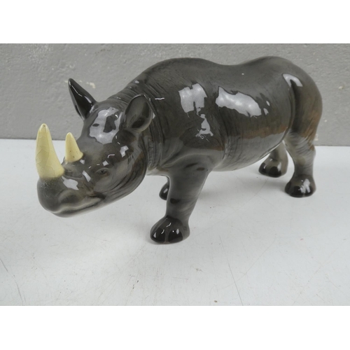 187 - A Melba Pottery rhino.