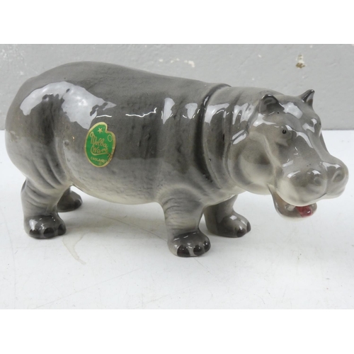 189 - A Melba Pottery hippo.