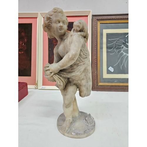 527 - A stunning antique/ Victorian Alabaster statue, in need of restoration.