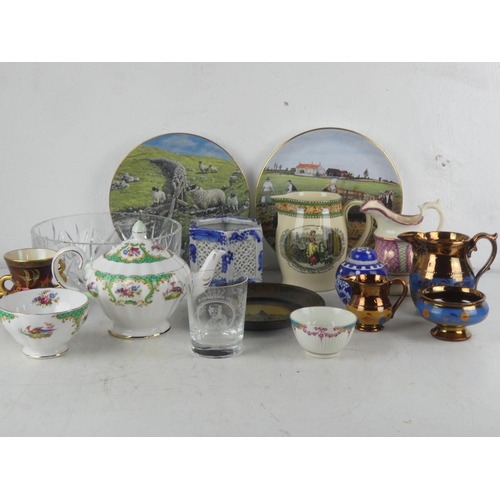 63 - A large lot of collectables to include Carlton Ware, Grosvenor China teapot, Adams jug and more.