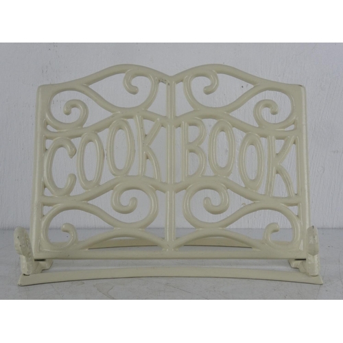 68 - A cast iron cookbook stand.