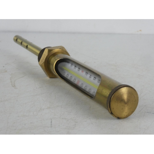 74 - A brass thermometer by The G S I Co Ltd, Glasgow.