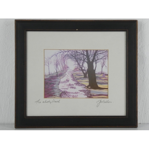 76 - A framed picture 'The Misty Path' signed & titled by the Artist.