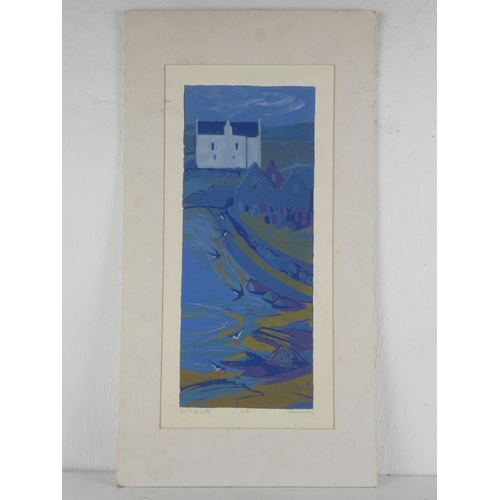 77 - An unframed limited edition lithograph print Baile na Gille signed & titled by the Artist, measuring... 