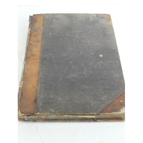 113 - An antique scrap book with various entries & cuttings.