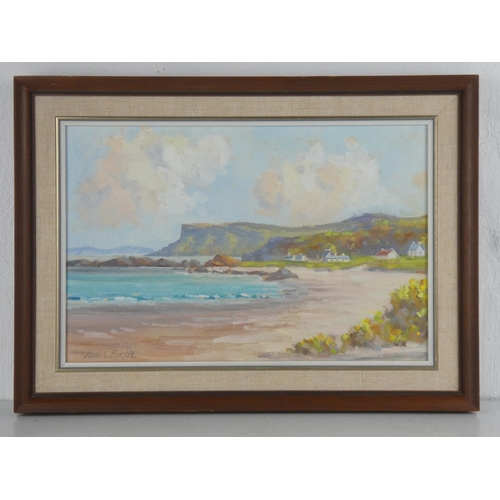 123 - A stunning original oil painting, 'Fairhead, from Ballycastle', signed by the Artist, measuring 18