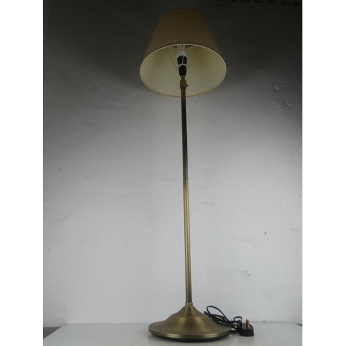 127 - A brass effect standard lamp.