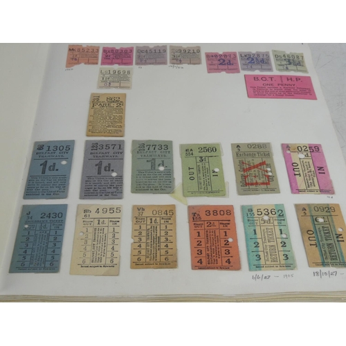 151 - An album containing large assortment of travel tickets.