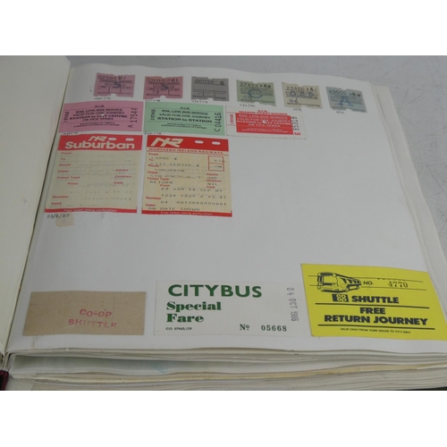 151 - An album containing large assortment of travel tickets.