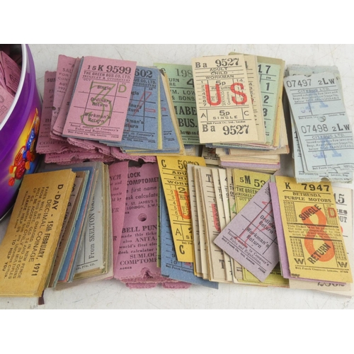 154 - A large assortment of vintage tickets.