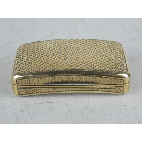 161 - A stunning antique/ Georgian gilt silver snuff box, with decorative case, engraved to interior, 'To ... 