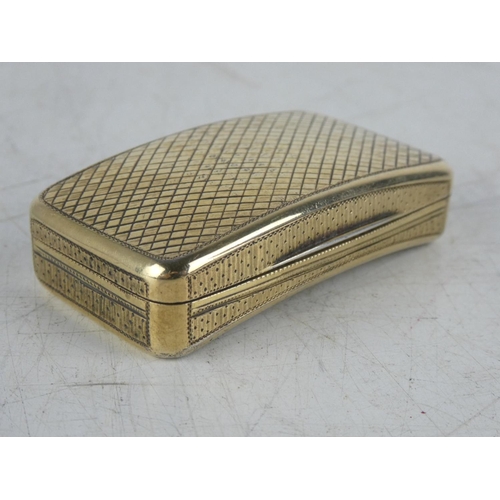 161 - A stunning antique/ Georgian gilt silver snuff box, with decorative case, engraved to interior, 'To ... 