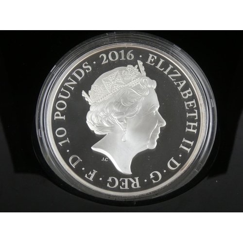 178 - A 5oz Silver coin £10 coin, produced by the Royal Mint to celebrate Queen Elizabeth's 90th Birthday,... 