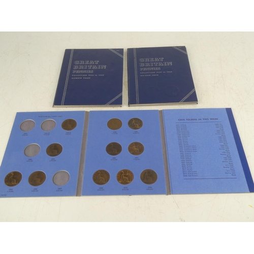 183 - 3 Whitman Great Britain folders, 'Pennies', with contents.