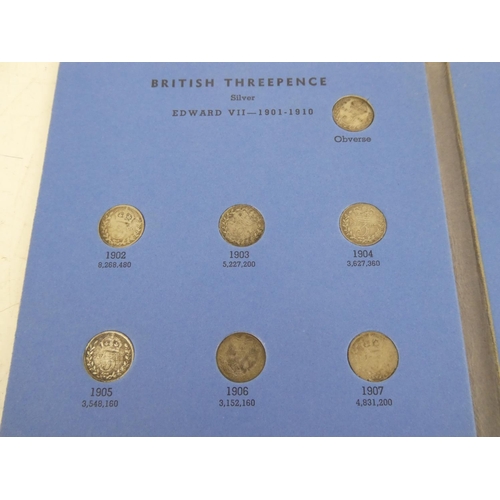 186 - A Whitman Great Britain folder, 'Threepence - Silver', with contents.