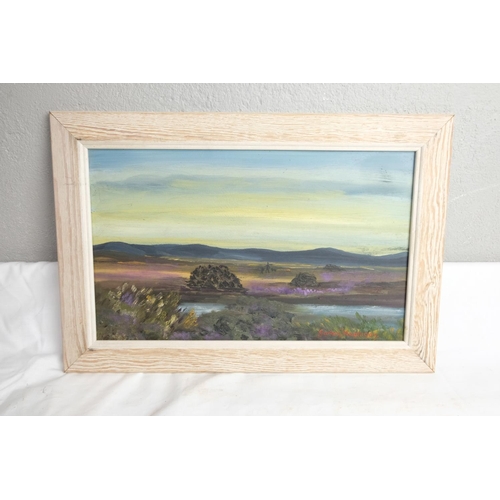 417 - 'An Irish Bog' oil painting signed Gordon Hannigan.