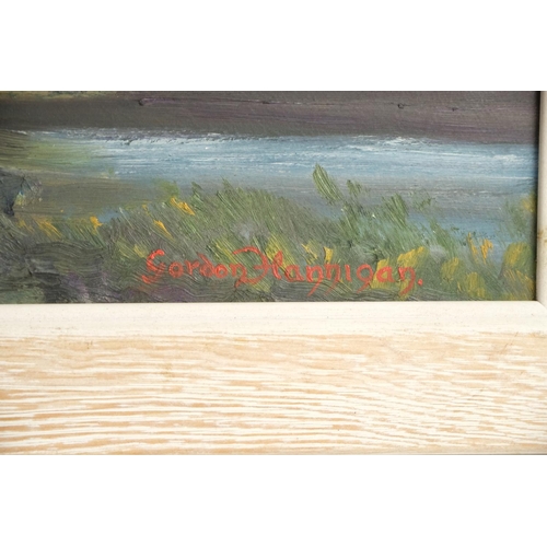 417 - 'An Irish Bog' oil painting signed Gordon Hannigan.