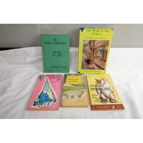 480 - A lot of vintage children's books to include The Wind in the Willows, Paddington Marches On, A Bear ... 