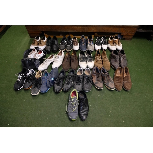 495 - A large lot of men's golfing shoes.