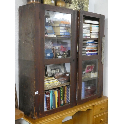 310 - An Irish Vernacular bookcase in need of restoration, measuring 12