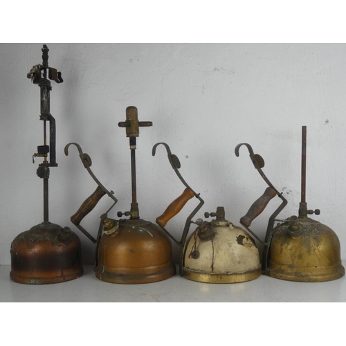 327 - Four vintage tilley lamps for restoration.