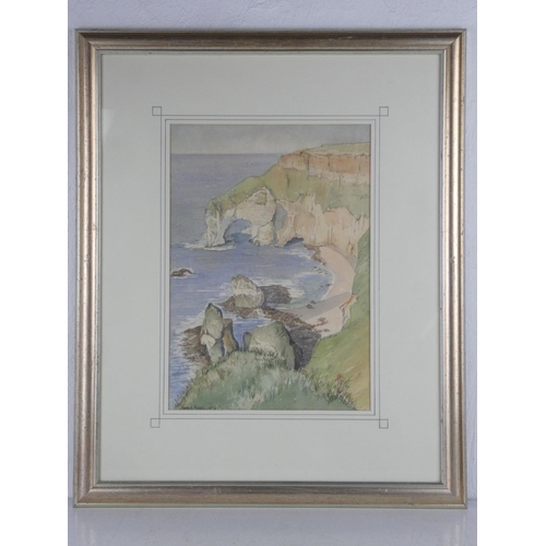 350 - A stunning framed watercolour 'The Wishing Arch, Whiterocks' signed James A Riddell, measuring 22