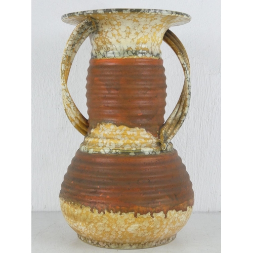 366 - A vintage twin handled vase