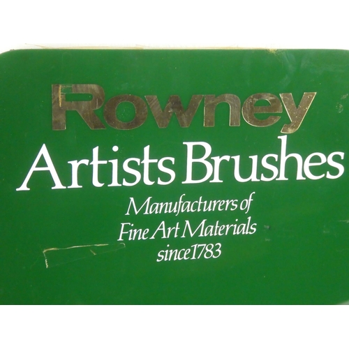 389 - A vintage shop display for Rowney Artists Brushes.