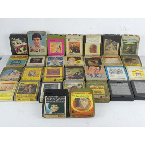 395 - A large lot of vintage 8 track stereo tapes.