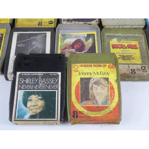 395 - A large lot of vintage 8 track stereo tapes.