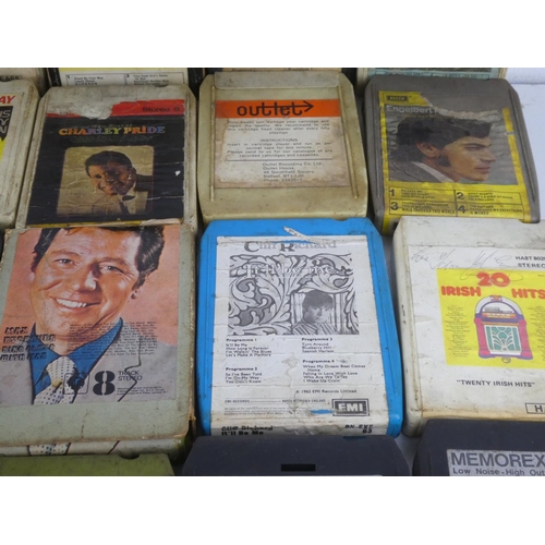 395 - A large lot of vintage 8 track stereo tapes.