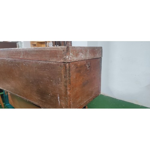 492 - A large antique trunk, measuring 24