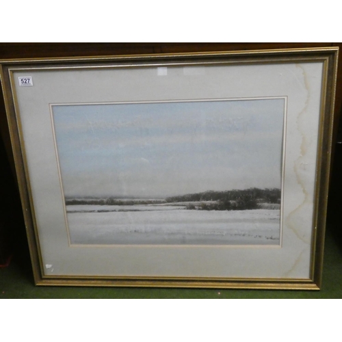 288 - A large original painting of a winter scene signed Wilfred Haughton.