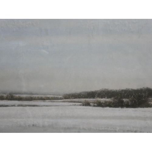 288 - A large original painting of a winter scene signed Wilfred Haughton.