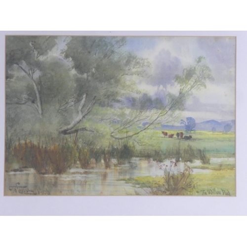 276 - An antique gilt framed watercolour signed by Scottish artist Laidlaw Thomas Hill, measuring 55cm x 4... 