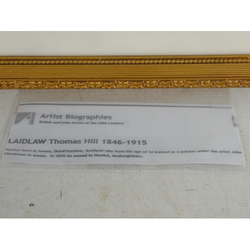 276 - An antique gilt framed watercolour signed by Scottish artist Laidlaw Thomas Hill, measuring 55cm x 4... 