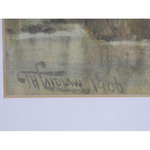 276 - An antique gilt framed watercolour signed by Scottish artist Laidlaw Thomas Hill, measuring 55cm x 4... 