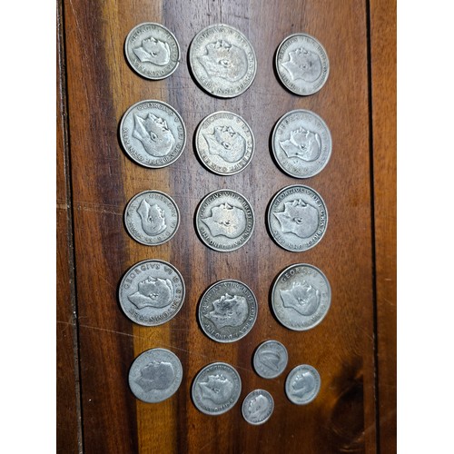 213 - An assortment of pre 1947 coinage, weighing 151g.