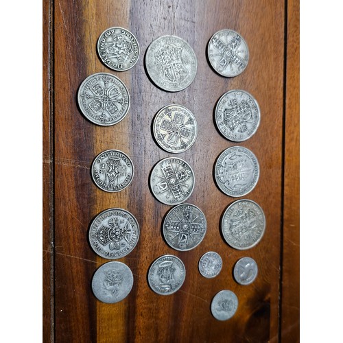 213 - An assortment of pre 1947 coinage, weighing 151g.