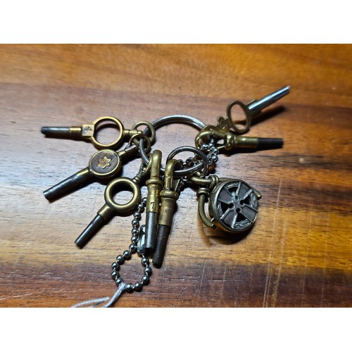 214 - A collection of vintage/ antique pocket watch keys.