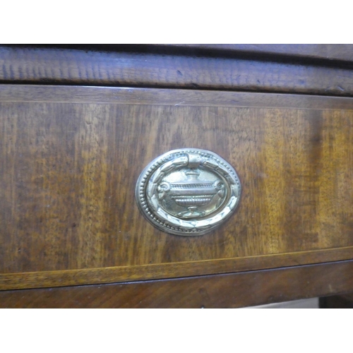 37 - A stunning antique mahogany and inlay sideboard with gallery back. Measuring 92x189x49cm