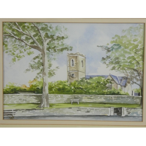 65 - A framed watercolour 'Castlecaulfiled C.O.I.' signed by artist C O Hare.  Frame measuring approx 48x... 