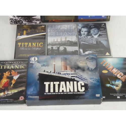 75 - A boxed 'Titanic' DVD and book set, 'Titanic - a legend built in Belfast' DVD, 'Titanic Born in Belf... 