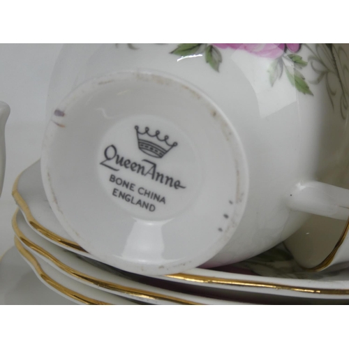 88 - A vintage Queen Anne bone china tea set.