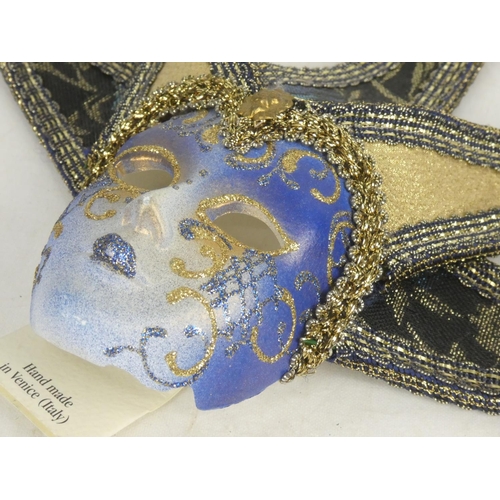 90 - An Italian porcelain mask wall plaque (a/f).